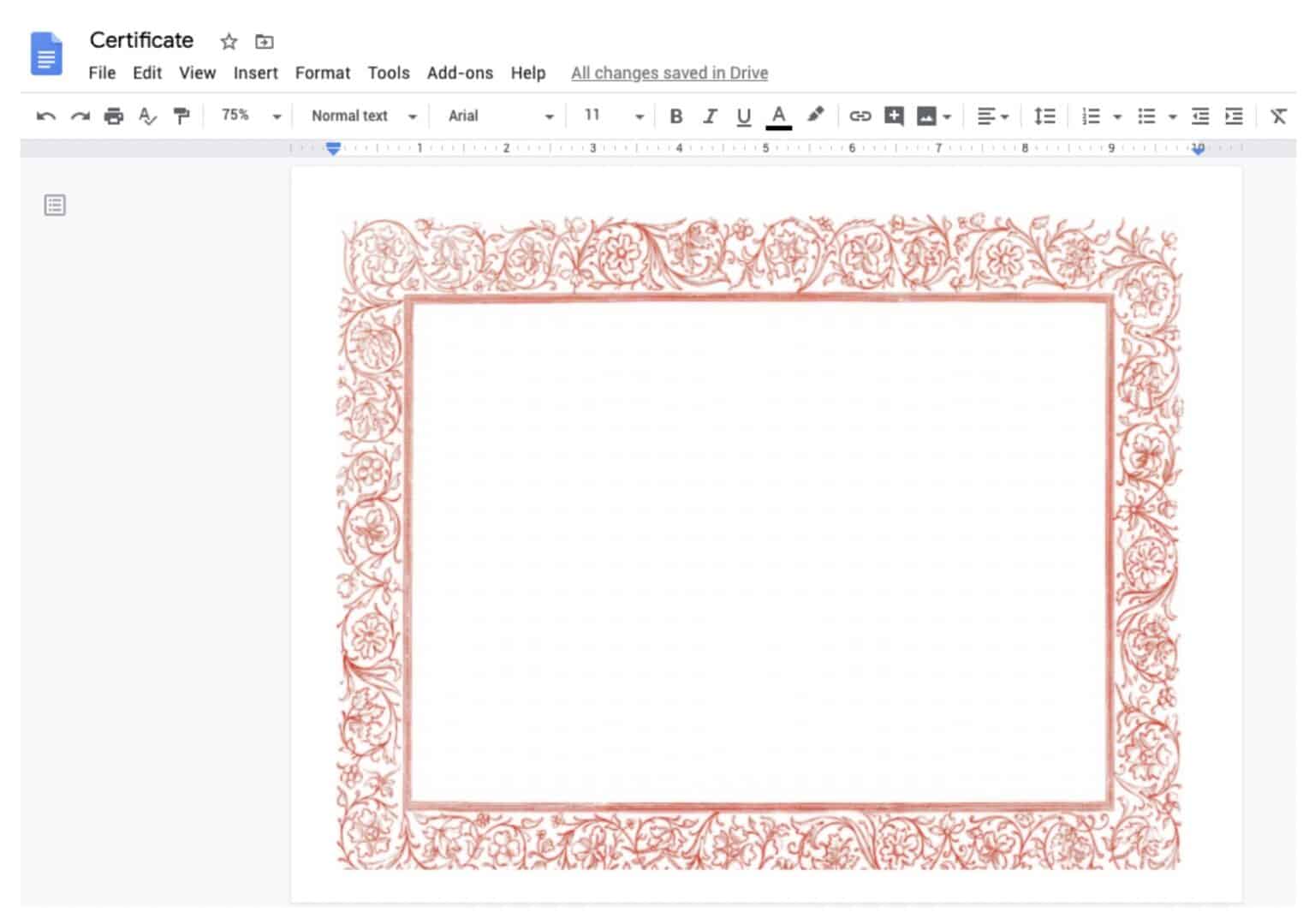 How to Design a Certificate in Google Docs (5 Steps) - All Free Mockups