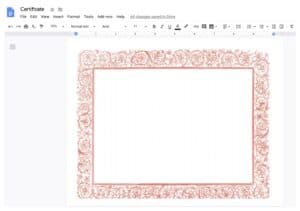 How to Design a Certificate in Google Docs (5 Steps) - All Free Mockups